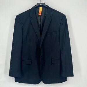 Statement Confidence 3pc Black Suit. Super 150's Italian wool.